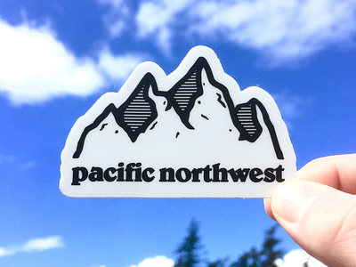 Pacific Northwest Sticker badge badgedesign logo logodesign logoinspirations mountain mountaindesign mountainsticker pnw pnwdesign sticker stickerdesign vanguarddesignco