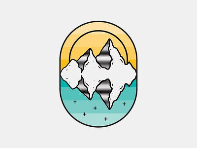 Mountain Reflection Badge