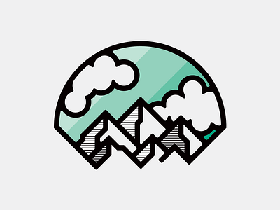 Mountain Badge by Nick Stewart on Dribbble