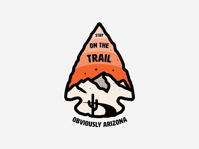 Stay on the Trail arizona badge badgedesigns badgemerch clothing clothingdesign graphicdesigner logo logodesign logodesigns merch merchdesign mountainbadge nature outdoors patchdesign tshirt vanguarddesignco