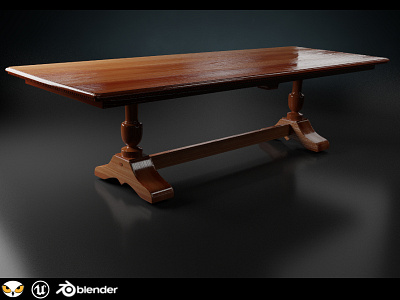 Mesa Victoriana 3d modeler environment furniture props ue4 unreal engine