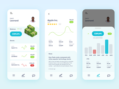 Stocks App UI by Rafael Marrama on Dribbble