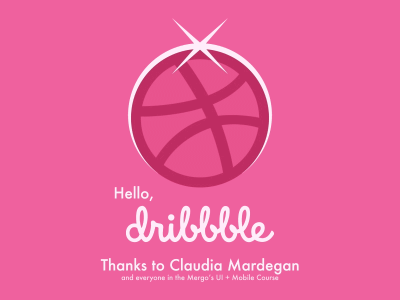 Hello, Dribbble! aftereffects animation hellodribble logo vector