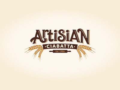 Artisian bakery brading calligraphy logo logotype lrttering