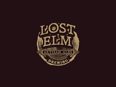 Lost Elm alcohol beer bradding brewery logo logotype