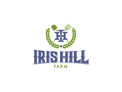 Iris Hill branding farm lettering logo logotype