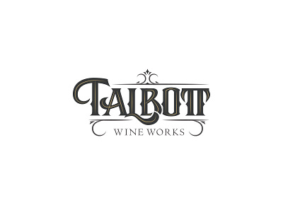 Talbott V2 branding lettering logo logotype wine winemaker