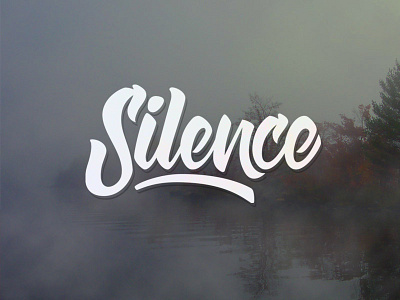 Silence calligraphy draw handwriting lettering