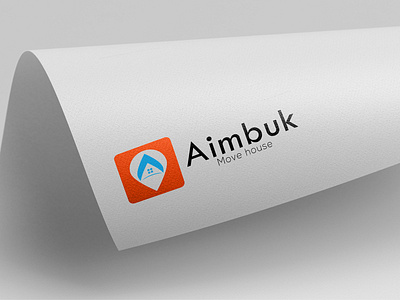 Aimbuk App Logo for Move House app branding design flat icon illustration lettering logo