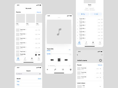 Music app app app design application concept design graphic design ios app design ios desing mobile mobile app ui uiux