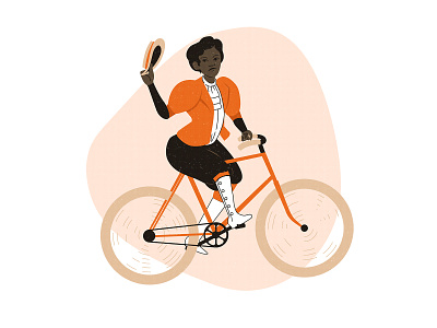Kittie Knox bicycle flat illustration flat illustrations historical woman