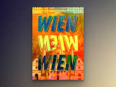 Wien Poster abstract building design forest overlay poster vienna wald wien