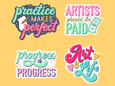 Homwork Challenge: Stickers graphic designer hand drawn type handlettering homwork illustration illustrator laurenhom lettering script lettering stickers typography