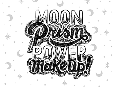 Moon Prism Power apple pencil graphic designer hand lettering illustration illustrator ipad pro procreate sailor moon typography