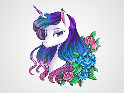 Unicorn Illustration illustration illustrator t shirt graphic unicorn