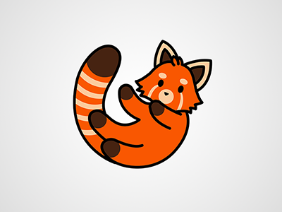 Red Panda Illustration Icon animal icon illustration illustrator photoshop red panda