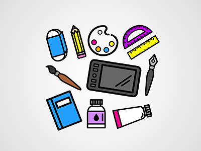 Artist Tools Illustration Icon adobe illustrator artist artist tools icon illustration illustrator tools