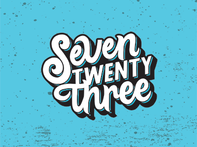 Seven Twenty Three 723 hand drawn letters hand drawn type hand lettering hand type lettering logo logo design seven twenty three
