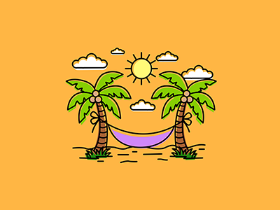 Summer Vacation Icon beach graphic design icon icon design illustration palm tree summer sun t shirt t shirt graphic vacation vector