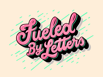 Fueled By Letters Logo fueled by letters graphic designer hand drawn letters hand lettering hand type lettering logo logo design logotype
