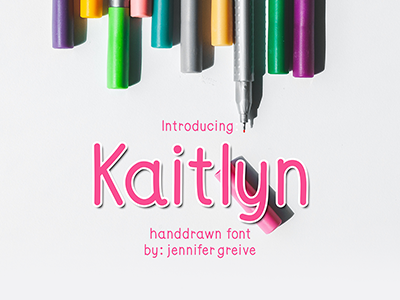 Kaitlyn Font first font font graphic designer hand drawn font hand letterer illustrator my font new font