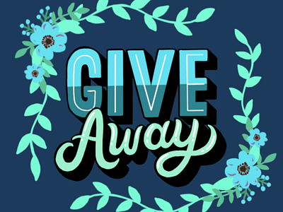 Instagram Giveaway contest giveaway graphic designer hand lettering illustration illustrator ipad pro procreate