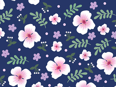 Cherry Blossom Pattern cherry blossom design flower illustration pattern pattern design repeat pattern