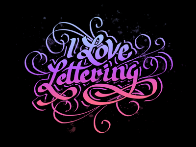 I Love Lettering design flourishes hand drawn type hand lettering handtype i love lettering i love type illustration lettering script lettering type design typography