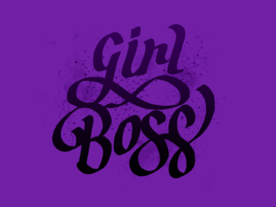 Girl Boss chisel brush girl boss hand lettering hustle lettering modern lettering photoshop brush photoshop brushes script lettering side hustle spatter brushes typogaphy work hard