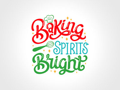 Baking Spirits Bright Lettering Preview