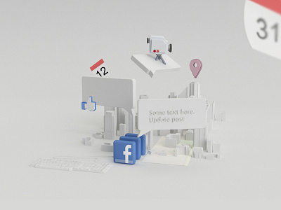 Facebook Styleframe c4d facebook map styleframe