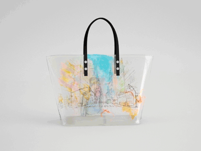 City Bag bag city colourful fashion hand drawn parallax rotation transparent watercolour