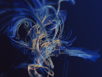 Particles arnold blue c4d c4dtoa flow particles strands strings