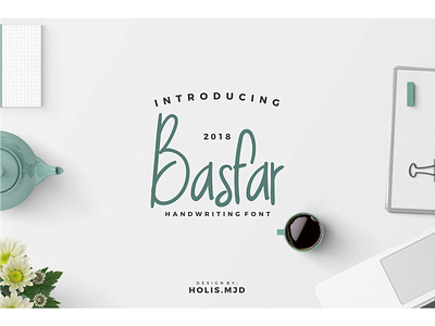 Basfar Handwriting Font blog feminine font glyphs handwriting illustration script signature vector website