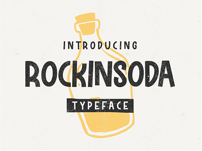 Rockinsoda classic font illustration kids logo poster script signature typogaphy