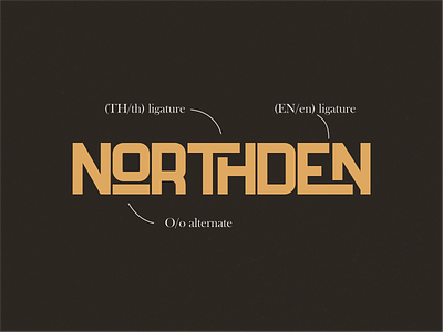 Ligatures Of Northden badge bold calligraphy classic font lettering ligatures logo sans sans serif type typography vintage