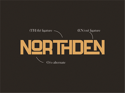 Ligatures Of Northden badge bold calligraphy classic font lettering ligatures logo sans sans serif type typography vintage