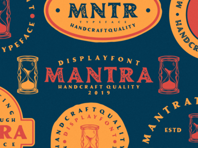 Mantra Vintage Font classic font label label packaging retro rough victorian vintage font