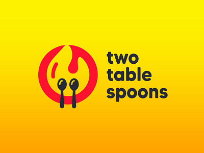 Two Table Spoons (Concept) // Rebound branding chef concept design hot hot plate illustration just for fun logo no pen rebound restaurant spoon spoons standard table two two table spoons typography vector