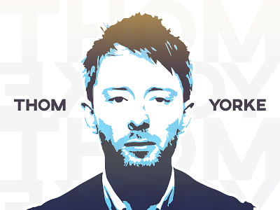 Tom Yorke /Radiohead/ blend fun art radiohead thom yorke threshold vector