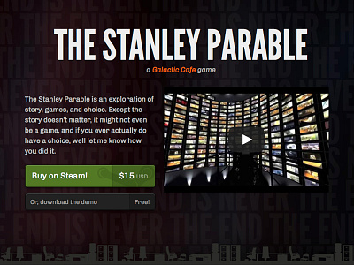 The Stanley Parable - Landing Page css3 indie responsive stanley parable steam