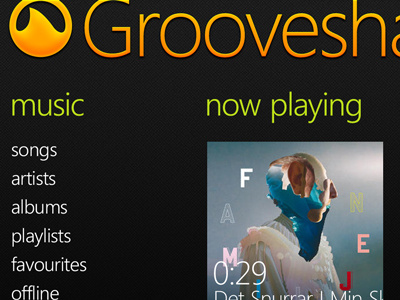 Grooveshark for Windows Phone Concept 2
