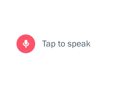 Tap to speak animation gif interaction loop recognition speech voice