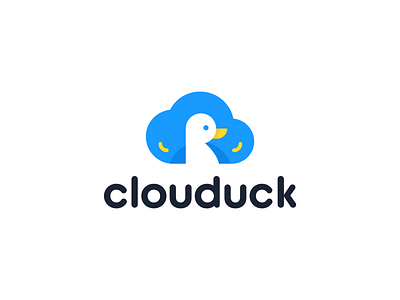 Clouduck - Logo Design agency blue brand branding design logo design logo design branding logo design concept logo designs logodesign logos web solitions yellow