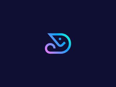 D Letter + Unicorn Logo Design