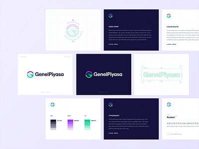 Genel Piyasa Logo Design brand brand design brand identity branding branding design design g logo green icon logo logo design logo design branding logo designer logo designs piechart purple typography vector