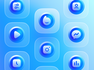 Blue Icon Set / V2