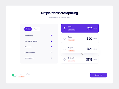 Pricing Section 02 design designer designs price pricing pricing page pricing plan pricing plans pricing table purple section simple typography ui ux