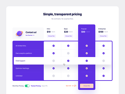 Pricing Section 03 design price pricing pricing page pricing plan pricing plans pricing table print design purple section simple typography ui ux