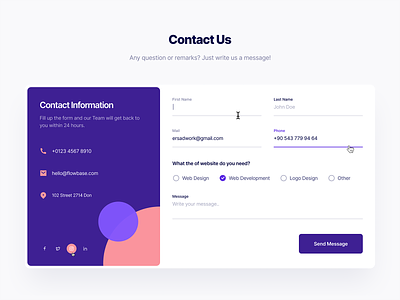 Estimated consumer Sage Contact designs, themes, templates and downloadable graphic elements on  Dribbble